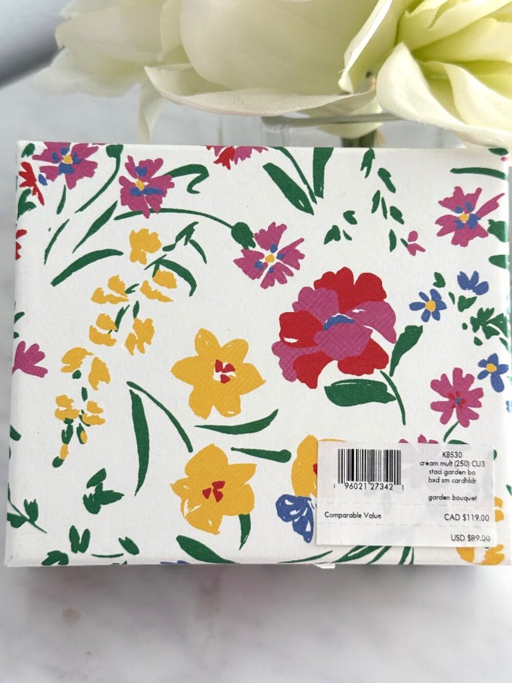 KATE SPADE Staci Garden Bouquet Boxed Small Card Holder - Picture 8 of 10